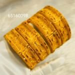 Stylish African Designer Gold Plated Bangle Earring Set For Women