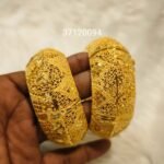 Stylish African Designer Gold Plated Bangle Pair Set For Women
