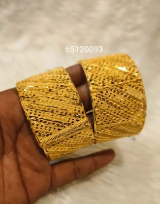African Designer 3% Gold Plated Bangle Set For Women