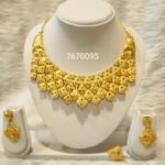 Stylish African Designer 2 Gram Gold Necklace Set For Women