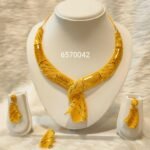 Latest Designer African Women Medium Necklace and Earring Set