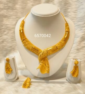 Latest Designer African Women Medium Necklace and Earring Set