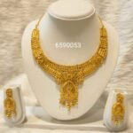 Beautiful African Designer 2 Gram Gold Necklace Set For Women