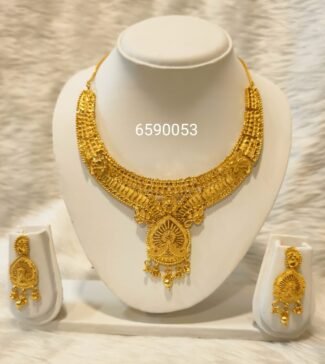 Beautiful African Designer 2 Gram Gold Necklace Set For Women