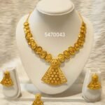 Beautiful African Designer 2% Gold Necklace Set For Women