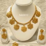 African Designer African Women 2% Gold Necklace and Earring Set