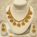 Latest Design African Women 2 Gram Plated Necklace and Earring set