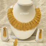 Trendy Latest Dubai Design African Women Necklace and Earring Finger Ring set