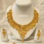 New Trendy African 2 Gram Plated Necklace and Earring set For Women