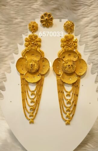 African Fashionable Designer Trendy Party Earrings with Ring D.N- E1053