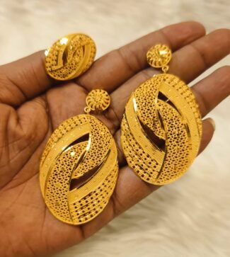 Designer African Trendy Earrings with Finger Ring for Women D.N- E1057