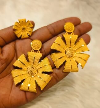 Party Wear African Glorious Trendy Earrings with Finger Ring D.N- E1058
