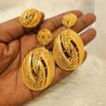 Gold Platted Glorious Trendy Designer Earrings For Women D.N- E1049