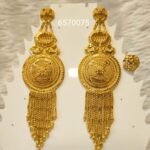 Stylish Gold Plated Designer Trendy Partywear Earrings with Ring D.N- E1041