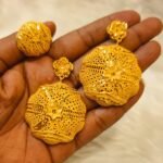 African Designer Trendy Party Earrings with Ring D.N- E1036