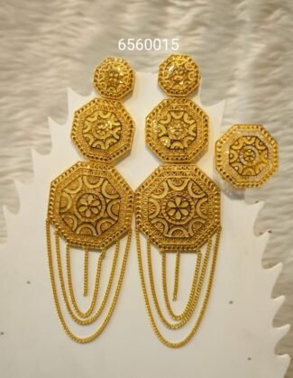 Indian Designer Trendy Party Earrings with Ring D.N- E1032