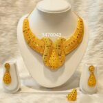 African Wedding Designer Necklace Earring Ring Set For African