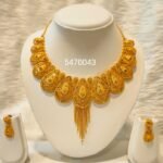 African Designer Cellular Shape Necklace Set For Women