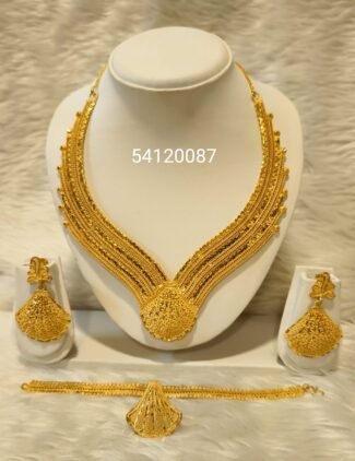 Designer 2%Gold Jewellery Necklace & Earring Set For Women
