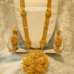 African Designer Party Wear 2% Gold Platted Necklace & Earrings Set For Women