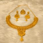 African New Designer 2% Gold Plated Necklace with Earring Set For Women