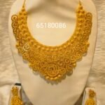 Latest Collection African Golden Plated Necklace Set For Women