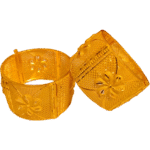 New Flower Designer Golden Plated Couple Bangle Set