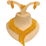 Gold Pendle Crystal Big Necklace Necklace