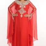 Dubai Designer Orange Stylish Abaya for African Women