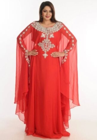 Dubai Designer Orange Stylish Abaya for African Women