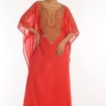 Dubai Designer Orange Stylish Abaya for African Women