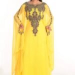 African Designer Yellow Stylish Abaya for African Women