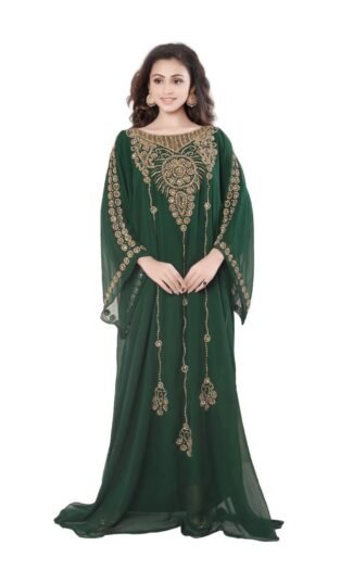 African Designer Green Stylish Abaya for African Women