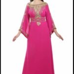 Latest Designer fuchsia Color Stylish Abaya for African Women