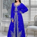 Dubai Designer Royal Blue Color Stylish Abaya for African Women