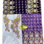 Sky & Purple Color Bazin For African Women D.N- 2231