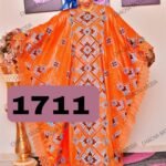 Beautiful African Dresses For Women Party Wear Embroidery Work Bazin Getzner Fabric Material