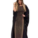 100% Satin Silk Boubou For African Women D.N- 6037