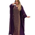 100% Satin Silk Boubou For African Women D.N- 6039