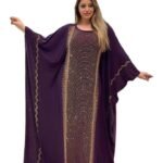 100% Satin Silk Boubou For African Women D.N- 6041