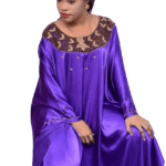 100% Satin Silk Boubou For African Women D.N- 6033
