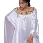 100% Satin Silk Boubou For African Women D.N- 6043