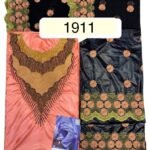 Pitch & Black Color Bazin For African Women D.N- 1911