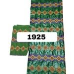 Green Color Embroidery Bazin For African Women D.N- 1925