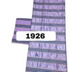 Mauve Purple Color Embroidery Bazin For African Women D.N- 1926