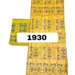 Yellow Color Embroidery Bazin For African Women D.N- 1930