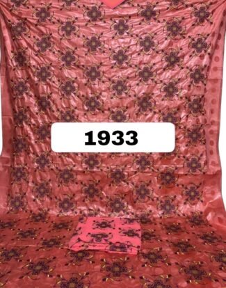 Pitch Color Embroidery Bazin For African Women D.N- 1933